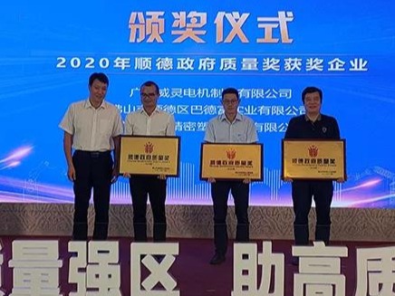 喜讯！im官网股份荣膺“2020年顺德政府质量奖”